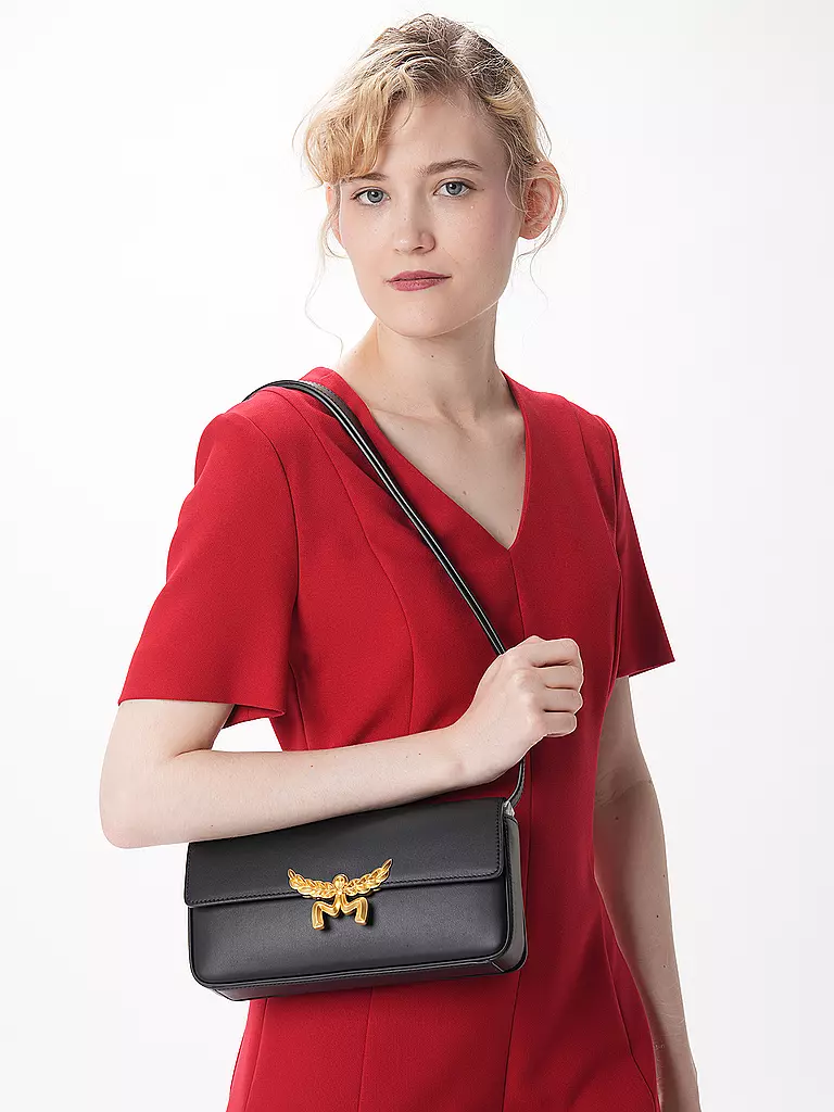 MCM | Bolso de cuero - Bolso bandolera HIMMEL Small | schwarz