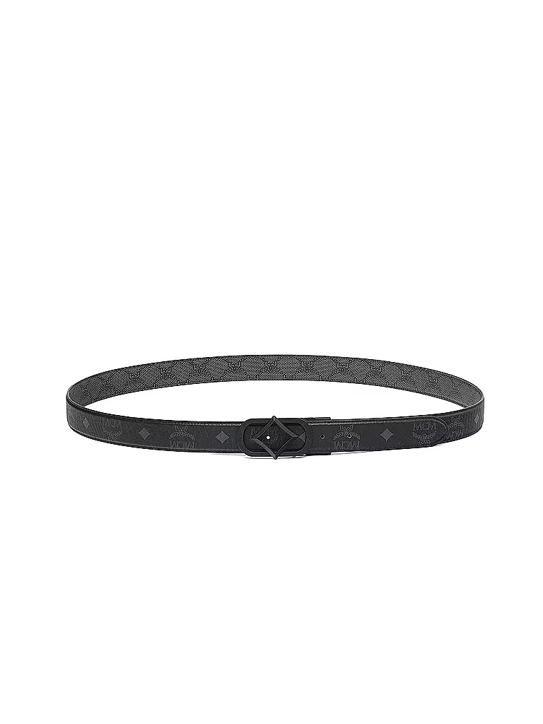 MCM | Cinturón de cuero - Cinturón reversible VISETOS | Negro