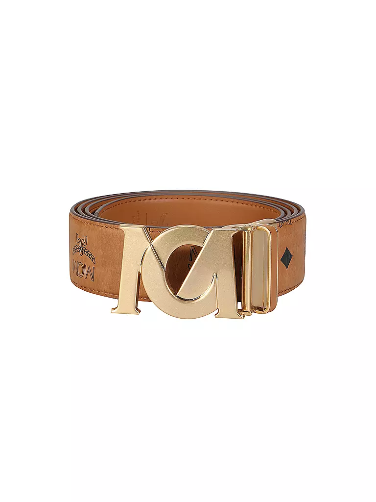 MCM | Cinturón reversible M-ART | Marrón