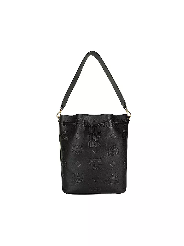 MCM | Ledertasche - Bucket Bag DESSAU Medium  | Negro