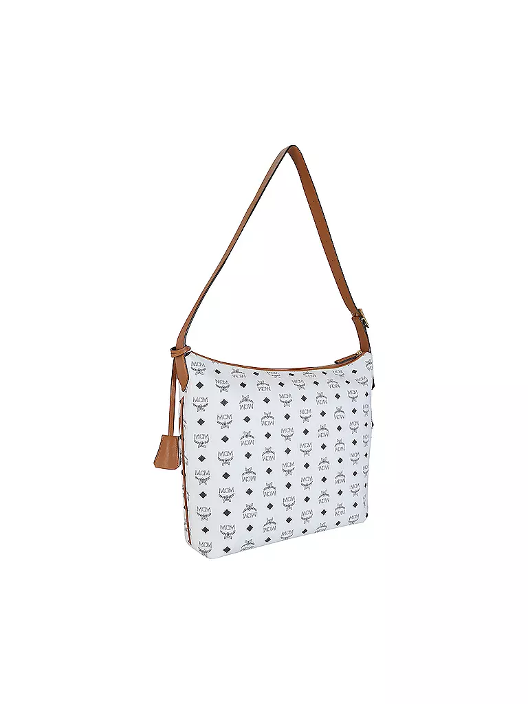 MCM | Ledertasche - Hobo AREN Large  | Blanco