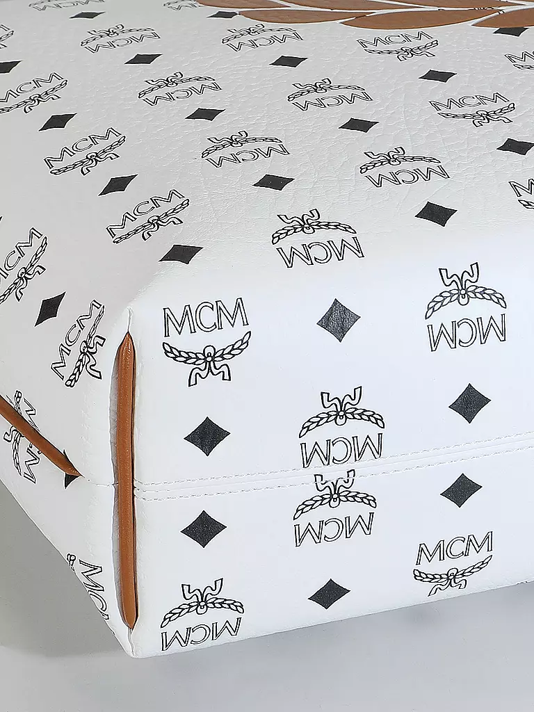 MCM | Ledertasche - Hobo AREN Large  | Blanco