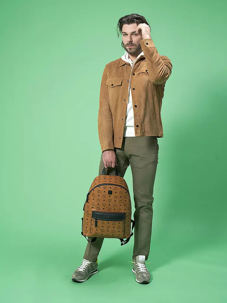 MCM | Mochila STARK Medium | Marrón claro