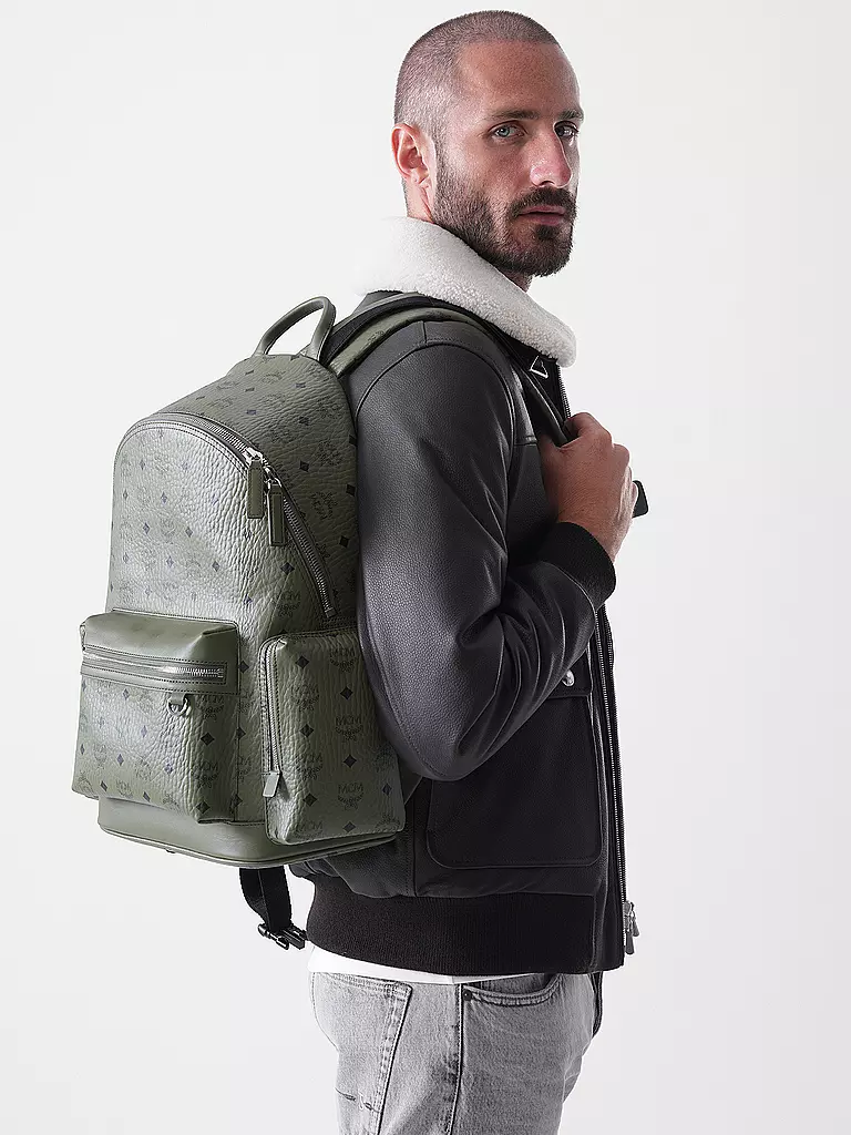 MCM | Mochila STARK Medium | Oliva