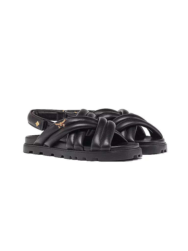 MCM | Sandalias de cuero | Negro