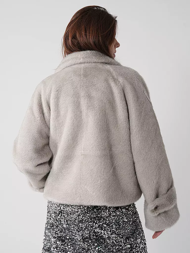 MEOTINE | Chaqueta de aspecto de piel | Gris claro