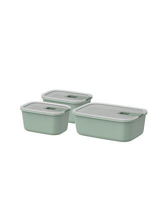 MEPAL | Set de recipientes de almacenamiento de alimentos de 3 piezas EASYCLIP 2X450ml/1L Nordic Sage