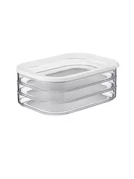 MEPAL | Cajas para embutidos para nevera con 3 capas blanco | Transparente
