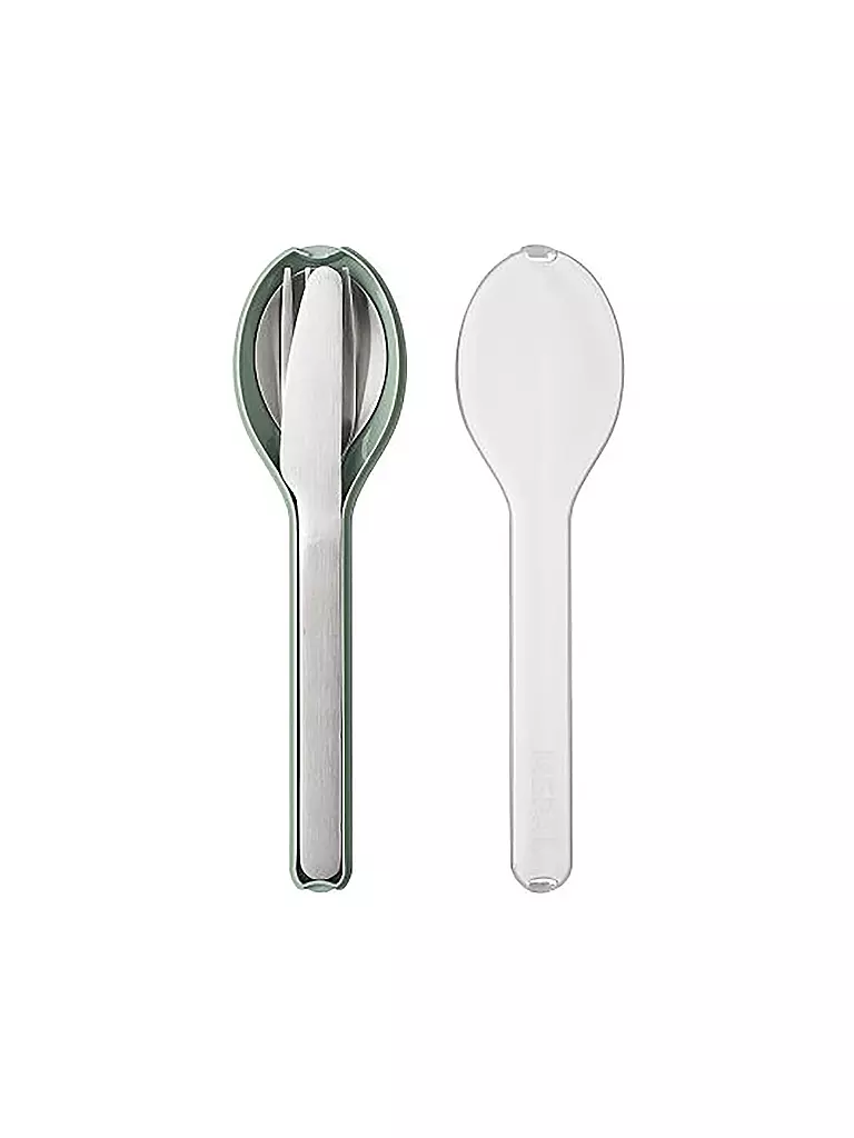 MEPAL | Juego de cubiertos ELLIPSE de 3 piezas Nordic Sage | Verde
