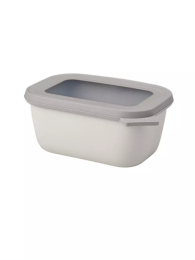 MEPAL | Recipiente de almacenamiento de alimentos - Multibowl Cirqula alto 0,75 l Blanco nórdico | Crema