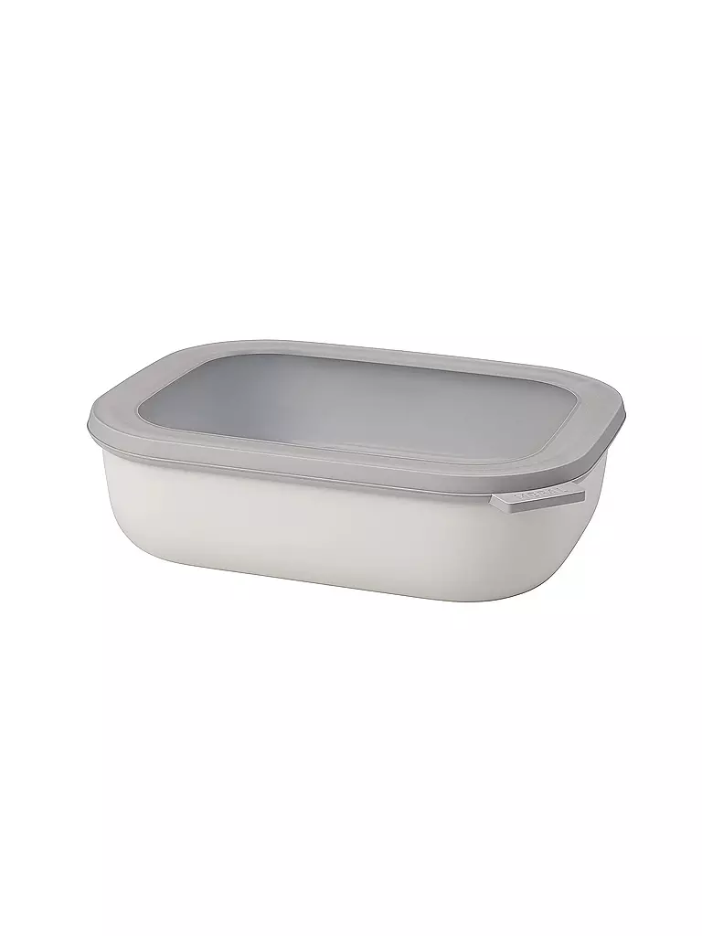 MEPAL | Recipiente de almacenamiento de alimentos - Multibowl Cirqula plano 2l Blanco nórdico | Crema