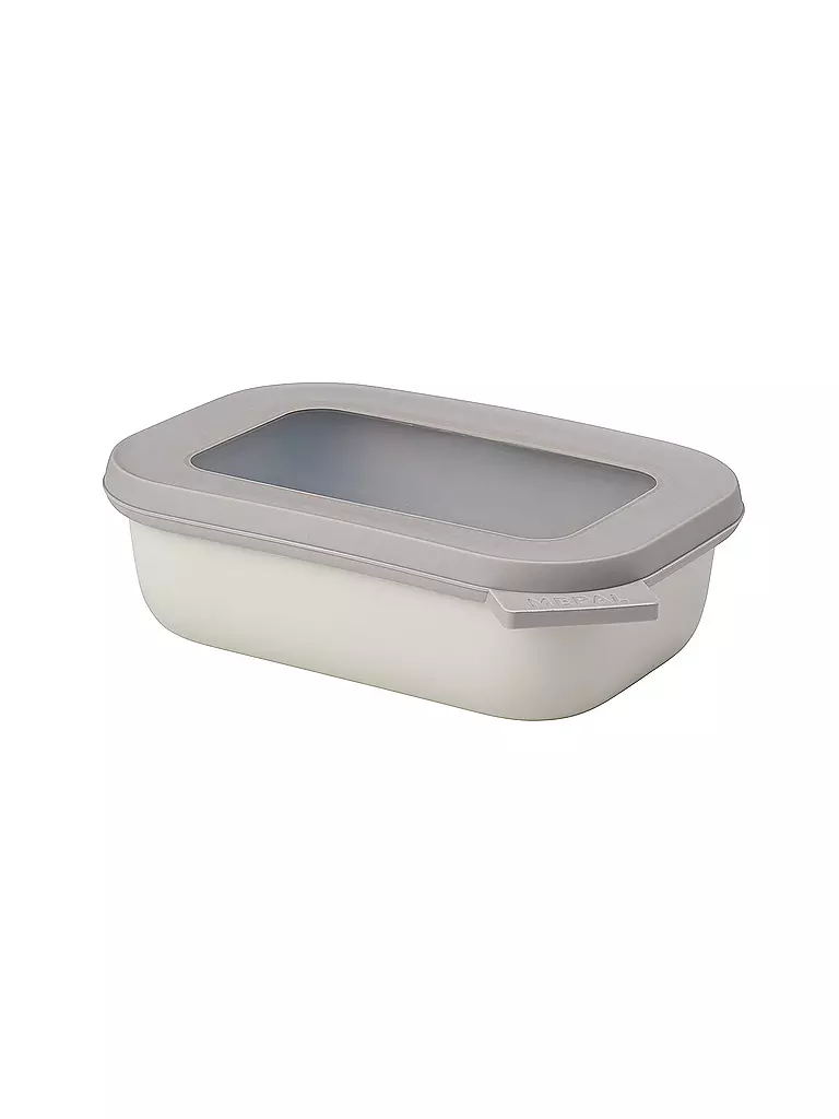 MEPAL | Recipiente hermético - Multibowl Cirqula Plano 0,5l Blanco Nórdico | Crema
