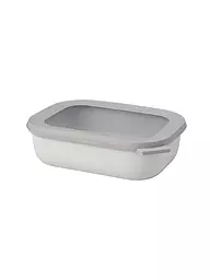 MEPAL | Recipiente hermético - Multibowl Cirqula plano 1l Blanco Nórdico | Crema