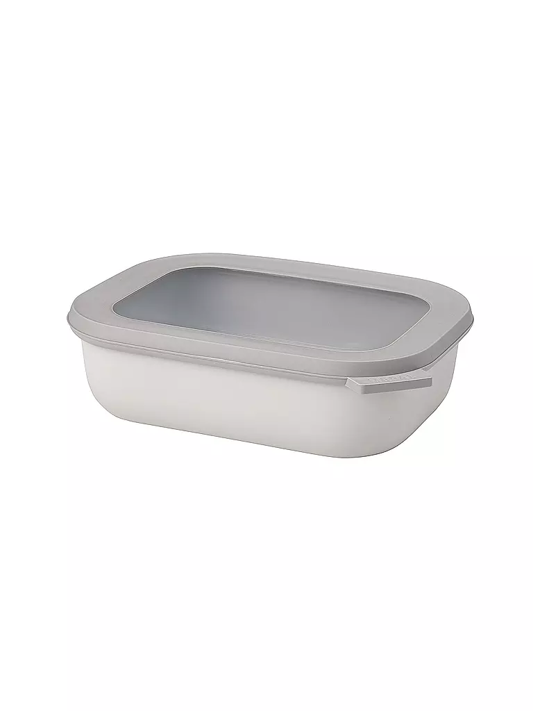 MEPAL | Recipiente hermético - Multibowl Cirqula plano 1l Blanco Nórdico | Crema