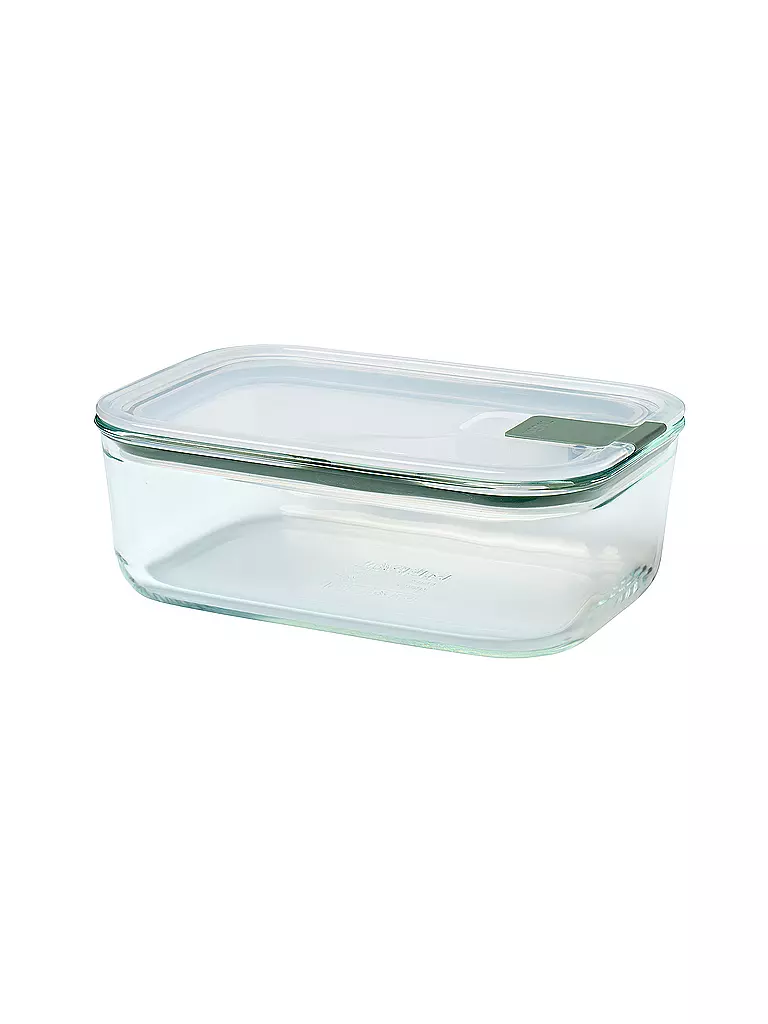 MEPAL | Recipiente hermético EASYCLIP 1l de vidrio / Salvia nórdica | Transparente