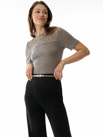 MEY | Camiseta WOOL LOVE deep taupe