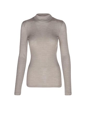 MEY | Camiseta de manga larga WOOL LOVE deep taupe