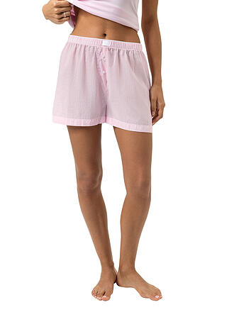 MEY | Pantalones cortos de pijama COTTON STRIPES rosa suave