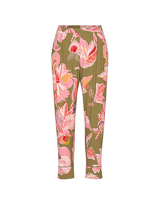 MEY | Pantalones de pijama 7/8 FLOWER WHIRL golden fern