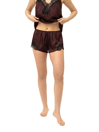 MEY | Pantalones cortos de pijama POETRY LUXURY hot maroon