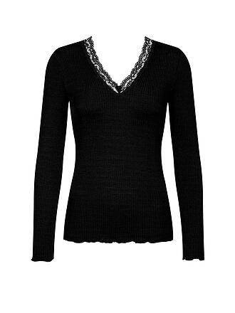 MEY | Camiseta de manga larga WOOL EXPRESSIVE negra
