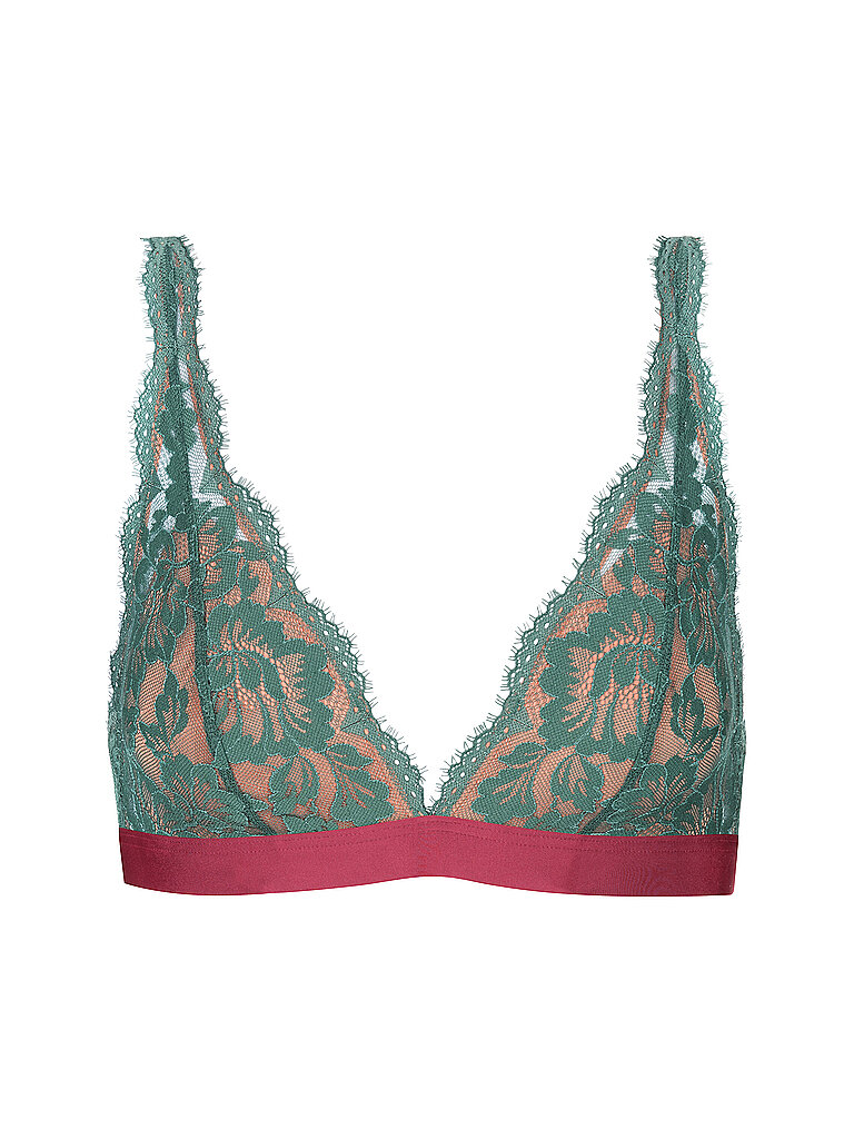 Sujetador sin aros Triangle BH POETRY VOGUE beau deluxe rojo oscuro XS