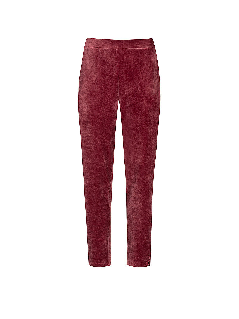 mey Pantalón de loungewear VELVET DREAM beau bordeaux rojo oscuro