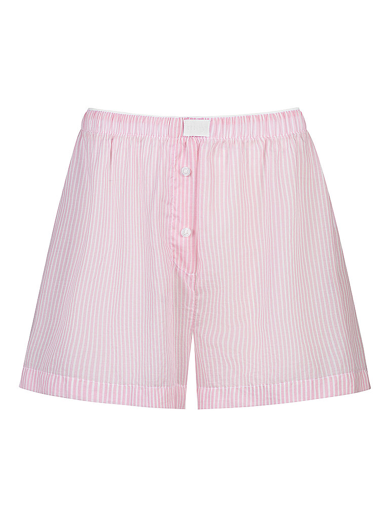 Pantalones cortos de pijama COTTON STRIPES rosa suave rosa M