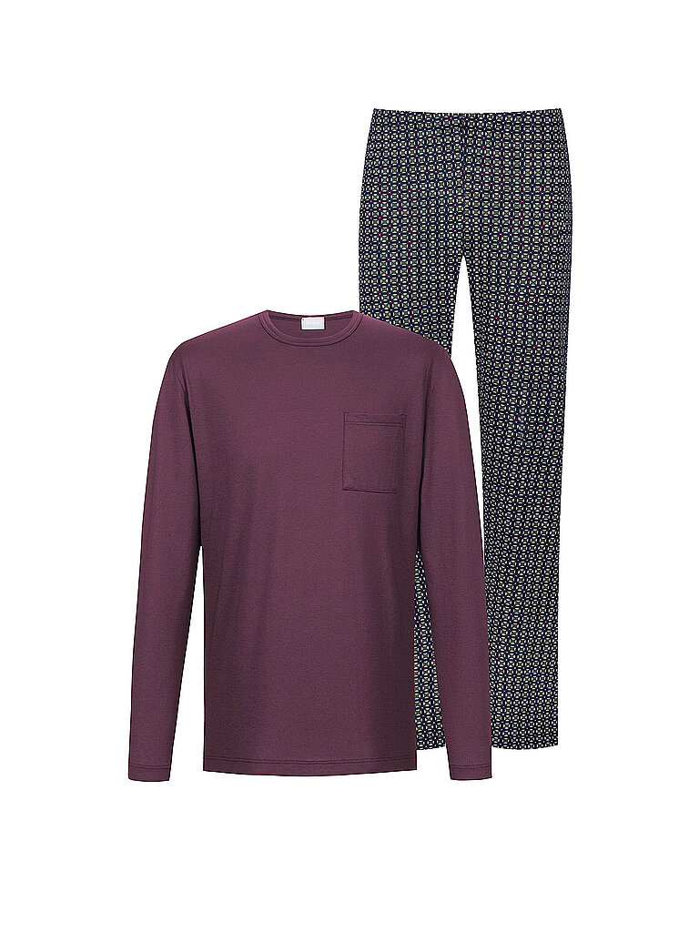 mey Pijama EVENING GEO oxblood rojo oscuro