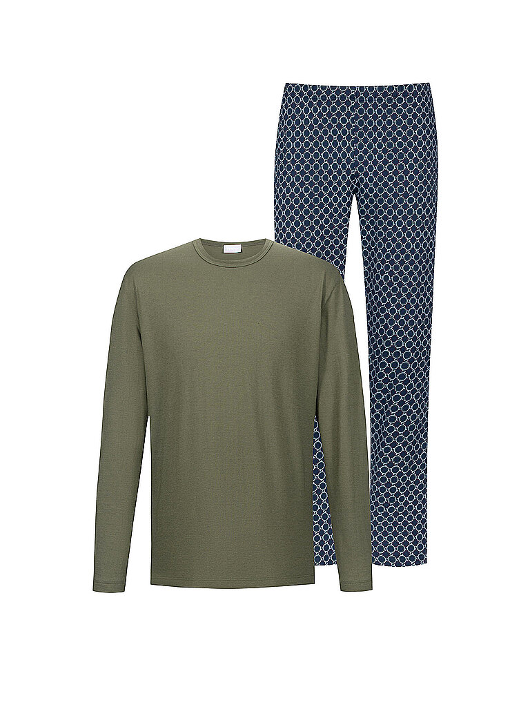 mey Pijama SLEEK CIRCLES verde bosque negro oliva