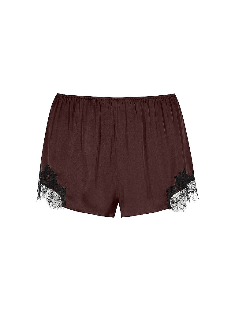 mey Pantalones cortos de pijama POETRY LUXURY hot maroon marrón