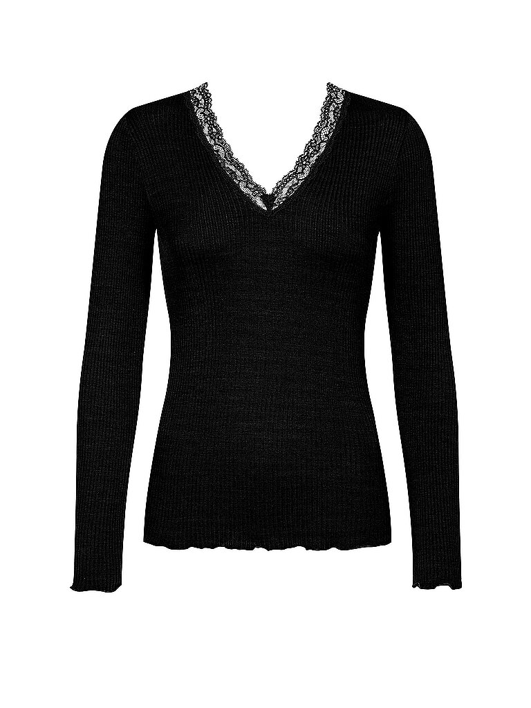 mey Camiseta de manga larga WOOL EXPRESSIVE negra negro