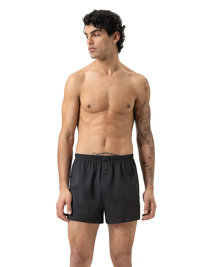 MEY | Boxershorts gris trueno | Negro