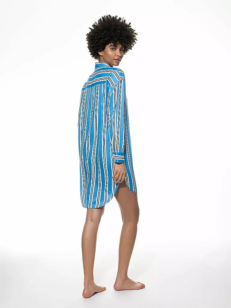 MEY | Camisón - Camisola de dormir CALMING STRIPES | Azul claro