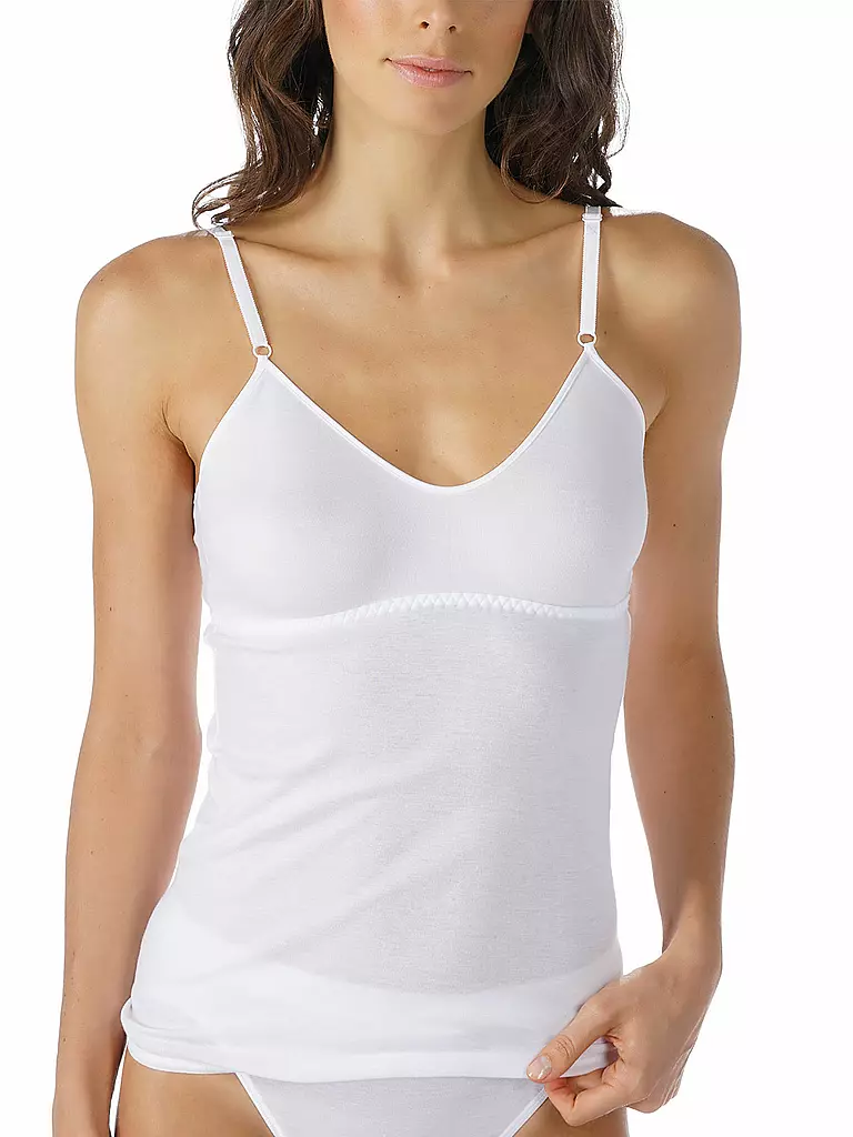 MEY | Camiseta con sujetador NOBLESSE blanco | Blanco