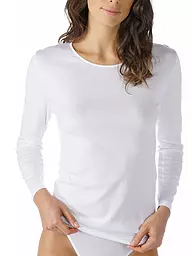 MEY | Camiseta de manga larga NOBLESSE blanca | Blanco
