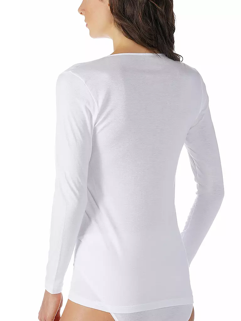 MEY | Camiseta de manga larga NOBLESSE blanca | 