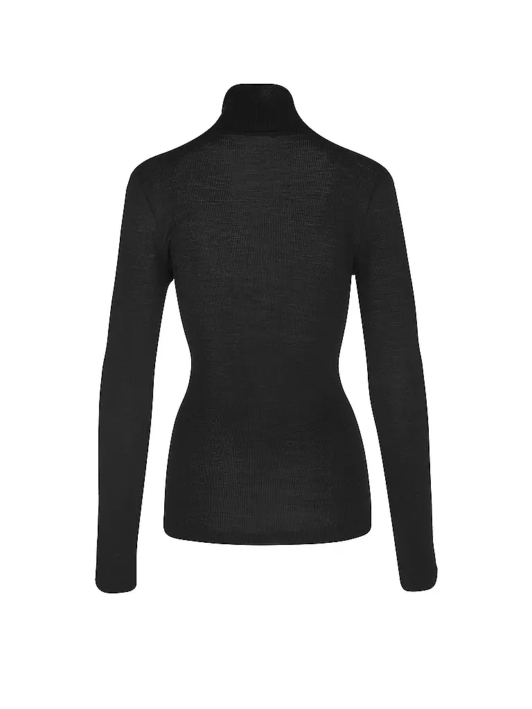 MEY | Camiseta de manga larga WOOL LOVE negra | Negro