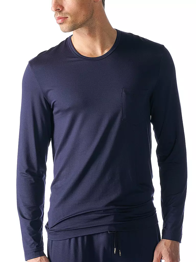MEY | Camiseta de pijama de manga larga JEFFERSON azul yate | Azul oscuro
