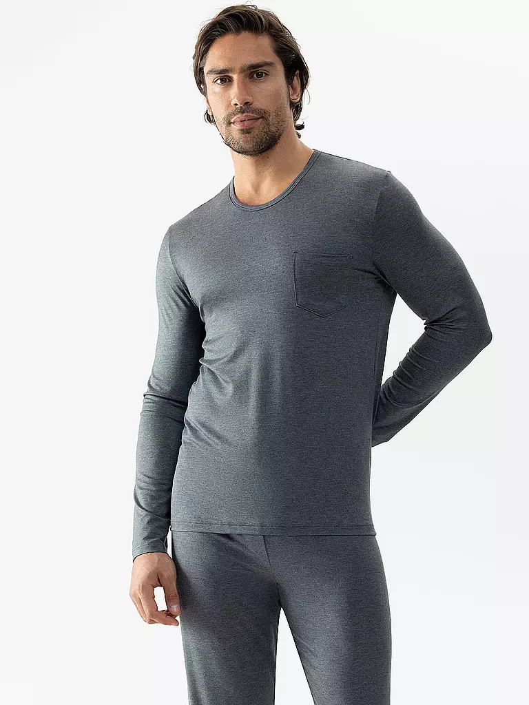 MEY | Camiseta de pijama de manga larga JEFFERSON quartz melange | Gris