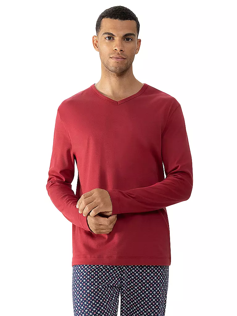 MEY | Camiseta de pijama de manga larga | Rojo