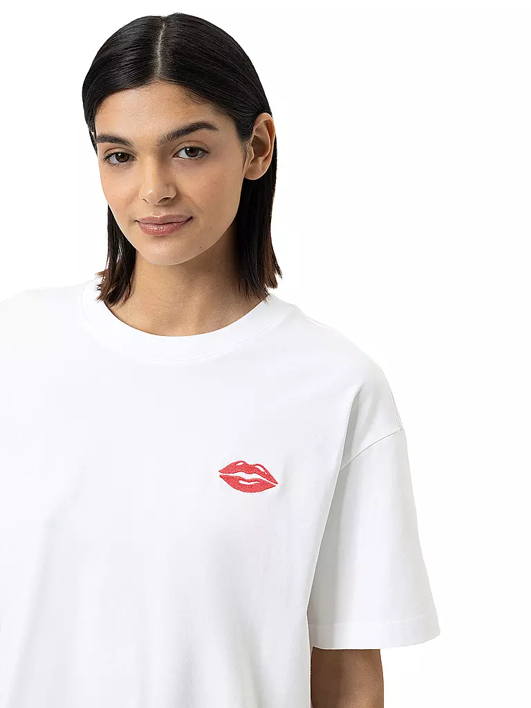 MEY | Camiseta de pijama SOLID LOVE blanca | 