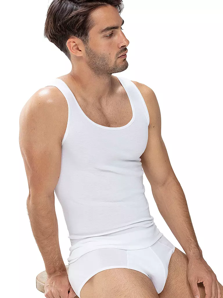 MEY | Camiseta deportiva casual de algodón blanca | 