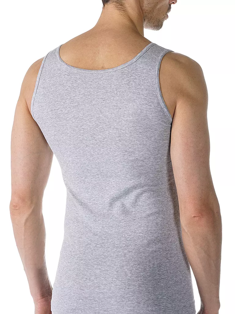 MEY | Camiseta Deportiva Casual de Algodón Gris Claro Jaspeado | 
