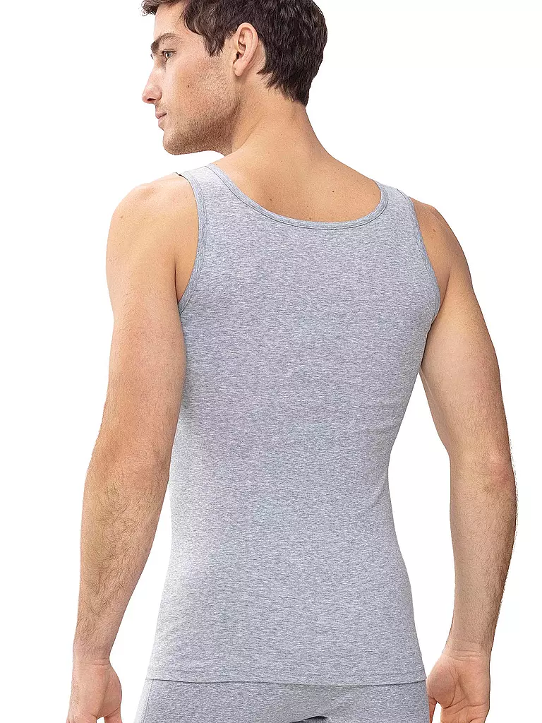 MEY | Camiseta Deportiva Casual de Algodón Gris Claro Jaspeado | 