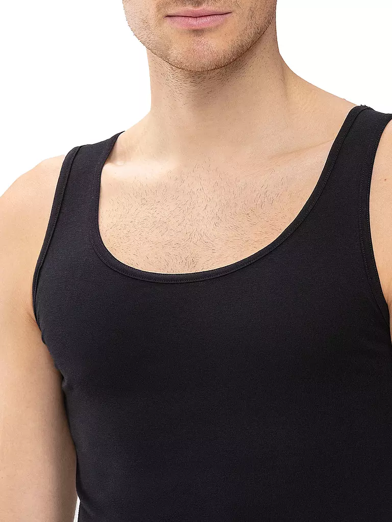MEY | Camiseta deportiva casual de algodón negra | 
