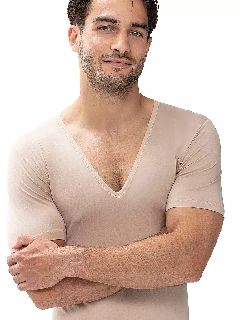 MEY | Camiseta Slim Fit DRY COTTON tono piel claro | Beige