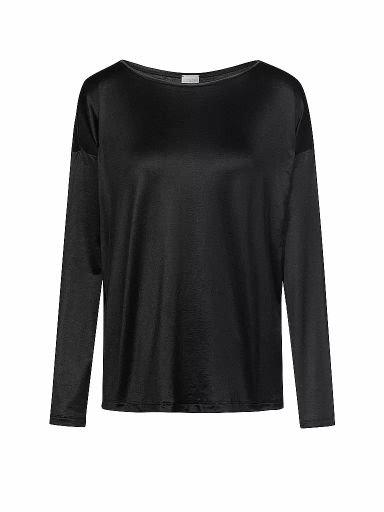 MEY | Langarmshirt NIGHT GLOW black | Negro