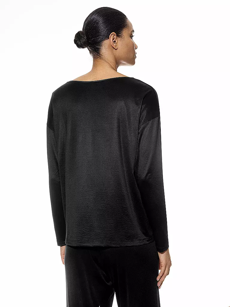 MEY | Langarmshirt NIGHT GLOW black | Negro