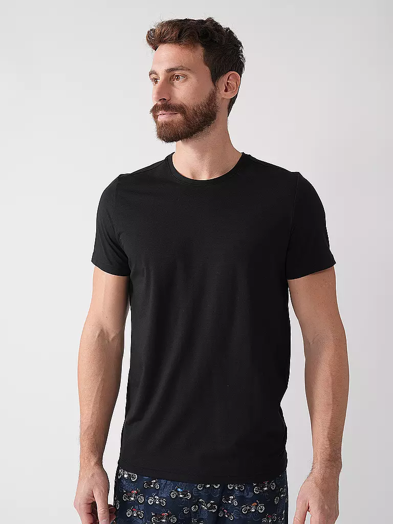 MEY | Loungewear T-Shirt MAGLIA schwarz | Negro